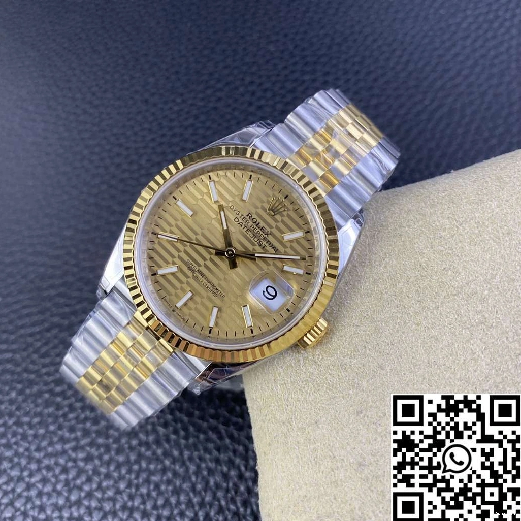 Tone Hourmarker Yellow Motif Rolex VS Two Diamond 36MM M126233 Dial Factory Datejust 0214